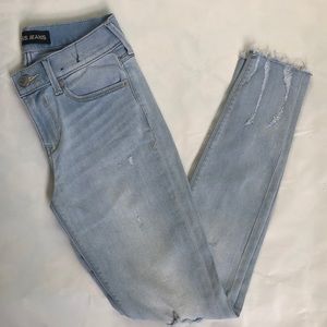 Distressed Express Mid-Rise Ankle Legging Jeans